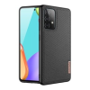DUX DUCIS FINO szilikon telefonvédő (műanyag belső, közepesen ütésálló, rács minta) FEKETE Samsung Galaxy A32 5G (SM-A326)