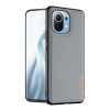 DUX DUCIS FINO szilikon telefonvédő (műanyag belső, közepesen ütésálló, rács minta) SZÜRKE [Xiaomi Mi 11 5G] (5996591050416)