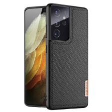 DUX DUCIS Fino telefontok borított nylon anyag Samsung Galaxy S21 Ultra 5G fekete tok és táska