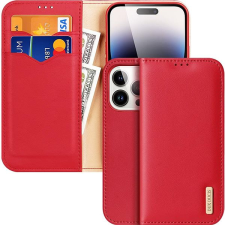 DUX DUCIS Hivo iPhone 15 Pro piros flipes bőr tok tok és táska
