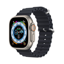 DUX DUCIS Ocean Wave Apple Watch 42/44/45mm szilikon szíj, szürke okosóra kellék
