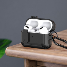 DUX DUCIS Pecc Armor AirPods 3 tok, fekete fülhallgató, fejhallgató tok