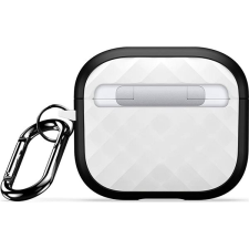 DUX DUCIS Pecc Serie Rhombus AirPods 3 tok karabinerrel - fekete-fehér fülhallgató, fejhallgató tok