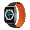 DUX DUCIS pótszíj (egyedi méret, nagy, szilikon, 3D, mágneses) FEKETE/NARANCSSÁRGA Apple Watch Series 10 46mm / Watch Ultra 2 49mm / Watch Series 9 45mm (GP-142271) (GP-142271)