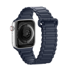 DUX DUCIS pótszíj (egyedi méret, szilikon, mágneses zár) SÖTÉTKÉK Apple Watch Series 7 41mm, Apple Watch Series SE 2 40mm, Apple Watch Series 3 38mm, Apple Watch Series 2 38mm, Apple Watch Ser okosóra kellék