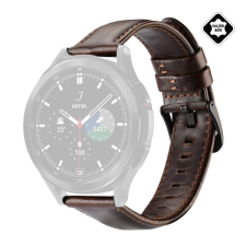 DUX DUCIS pótszíj (univerzális, 20 mm, valódi bőr) FEKETE Huawei Watch GT 2 42mm, Samsung Galaxy Watch Active 2 44mm (SM-R820N), Samsung Galaxy Watch Active 2 40mm (SM-R830N), Samsung Galaxy Watc okosóra kellék