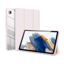DUX DUCIS Samsung Galaxy Tab A9 (8.7) SM-X110 / X115, mappa tok, Trifold, légpárnás sarok, közepesen ütésálló, átlátszó hátlap, Dux Ducis Toby, rózsaszín (RS150508) tablet tok