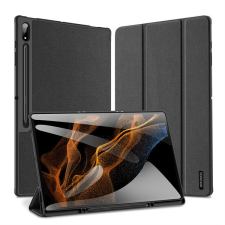 DUX DUCIS Samsung Galaxy Tab S8 Ultra 14.6 SM-X900 / X906, mappa tok, Trifold, S Pen tartóval, Dux Ducis Domo, fekete tablet tok