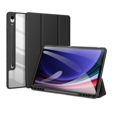DUX DUCIS Samsung Galaxy Tab S9 FE (10.9) SM-X510 / X516B, mappa tok, Trifold, légpárnás sarok, közepesen ütésálló, S-Pen tartóval, átlátszó hátlap, Dux Ducis Toby, fekete tablet tok