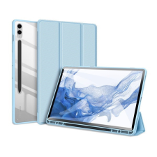 DUX DUCIS Samsung Galaxy Tab S9 FE Plus (12.4) SM-X610 / X616B, mappa tok, Trifold, légpárnás sarok, közepesen ütésálló, S-Pen tartóval, átlátszó hátlap, Dux Ducis Toby, kék tablet tok