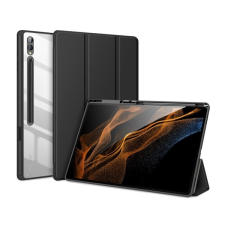 DUX DUCIS Samsung Galaxy Tab S9 Ultra WIFI (SM-X910) toby tok álló, bőr hatású (aktív flip, trifold, s pen tartó) fekete tablet tok