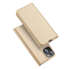 DUX DUCIS Skin Pro bőr könyvtok iPhone 14 Plus, arany tok és táska