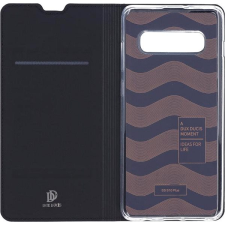 DUX DUCIS Skin Pro Samsung Galaxy S10 Plus fekete flipes bőr tok tok és táska