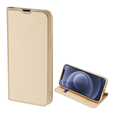 DUX DUCIS skin pro tok álló, b?r hatású (flip, oldalra nyíló, kártyazseb, asztali tartó) arany gp-110510 mobiltelefon kellék
