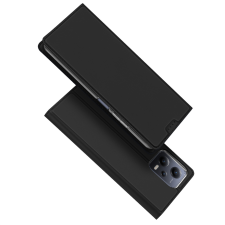 DUX DUCIS Skin Pro tok Xiaomi Redmi Note 12 Pro+ flipes tok pénztárcával és állvánnyal fekete tok és táska