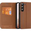 DUX DUCIS SKIN X2 tok álló, bőr hatású (FLIP, ütésállóság, oldalra nyíló, asztali tartó) BARNA Samsung Galaxy S23 Plus (SM-S916) (GP-134576) (195577658)