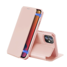 DUX DUCIS Skin X Apple iPhone 12 tok álló (Flip, oldalra nyíló) rózsaszín tok és táska