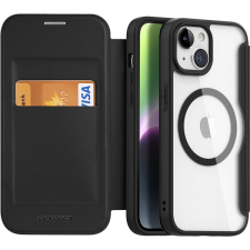 DUX DUCIS Skin X iPhone 15 Pro Max fekete flipes bőr tok tok és táska