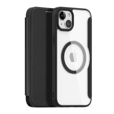 DUX DUCIS Skin X Pro mágneses Flip MagSafe tok iPhone 15 - Fekete tok és táska