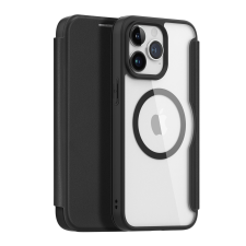 DUX DUCIS Skin X Pro mágneses Flip MagSafe tok iPhone 15 Pro - fekete tok és táska