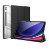 DUX DUCIS TOBY tok álló, bőr hatású (aktív FLIP, oldalra nyíló, TRIFOLD, asztali tartó, ceruza tartó) FEKETE Samsung Galaxy Tab S9 Ultra LTE (SM-X916) / Galaxy Tab S9 Ultra WIFI (SM-X910) / Galaxy Tab (GP-162923) (GP-162923)