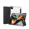 DUX DUCIS TOBY tok álló, bőr hatású (aktív FLIP, oldalra nyíló, TRIFOLD asztali tartó funkció) FEKETE Apple IPAD Pro 12.9 (2021)