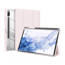 DUX DUCIS TOBY tok álló, bőr hatású (aktív FLIP, oldalra nyíló, TRIFOLD, S Pen tartó) RÓZSASZÍN Samsung Galaxy Tab S9 Plus WIFI (SM-X810), Samsung Galaxy Tab S9 Plus LTE (SM-X816) tablet tok