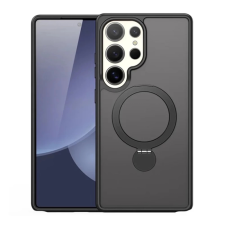 DUX DUCIS YIND szilikon telefonvédő (ütésállóság, kameravédő, matt, MagSafe, kitámasztó) FEKETE tok és táska
