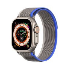 DUX DUCIS YJ nylon Apple Watch 42/44/45/49mm szíj, kék-szürke okosóra kellék