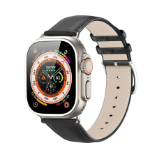 DUX DUCIS YS Apple Watch 38/40/41mm bőr szíj, fekete okosóra kellék