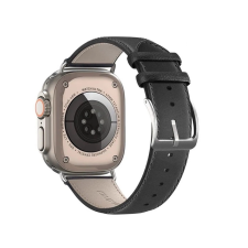 DUX DUCIS YS Apple Watch Ultra 2 Bőr szíj 49 mm - Fekete okosóra kellék