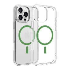 DVICED Magsafe iPhone 16 Pro Max clear case Green tok és táska