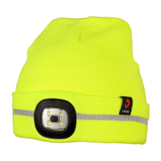 DYKENO ALAPOX LED láthatósági bélelt sapka LED-es fejlámpával fényvisszaverő sárga