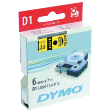 DYMO címke LM D1 alap 6mm fekete betű / sárga alap etikett