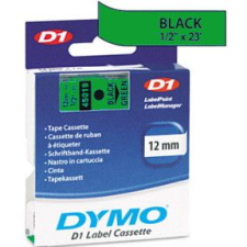 DYMO "D1" Feliratozógép szalag 12 mm x 7 m fekete-zöld (GD45019) (GD45019) - Címkeszalagok és újratöltő tekercsek etikett