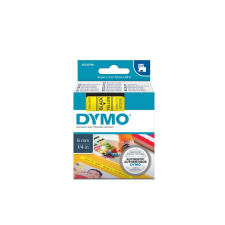 DYMO D1 feliratozógép szalag S0720790/43618 6mmx7m fekete/sárga ORIGINAL nyomtató kellék