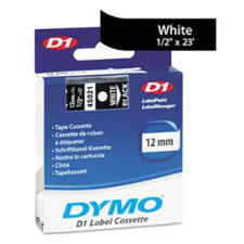 DYMO Feliratozó szalag dymo d1 45021 12mmx7m fehér feketén nyomtató kellék