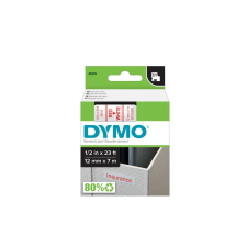 DYMO Feliratozógép szalag Dymo Letratag Dymo D1 S0720550/45015 12mmx7m, ORIGINAL, piros/fehér információs címke