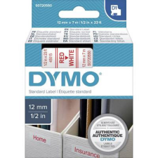DYMO feliratozószalag D1, 12mm, fehér/piros, S0720550 nyomtató kellék