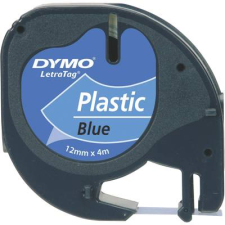 DYMO feliratozószalag LetraTag, 12mm, ultra-kék/fekete, polieszter, S0721700 (S0721700) etikett
