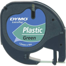DYMO feliratozószalag LetraTag, 12mm, zöld/fekete, polieszter, S0721690 nyomtató kellék
