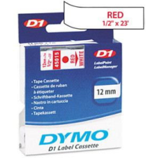 DYMO &quot;D1&quot; Feliratozógép szalag 12 mm x 7 m piros-fehér (GD45015) nyomtató kellék