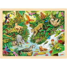 Dzsungel fából készült puzzle 96 darabos puzzle, kirakós