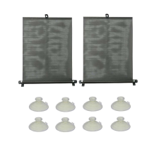 EALMEU CarCo 61005 oldalsó és hátsó napvédő redőny szett, 2 dbx55cm, tapadókorongos autós napvédő