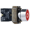 Easy Harmony XB2, Nyomógomb, piros, 1 NC, jelölt O, fém, panelbe süllyesztett, 22mm, visszatérő XB2BA4322C Schneider