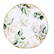 Easy Life Design Porcelán desszerttányér 19cm, Botanique tányér és evőeszköz