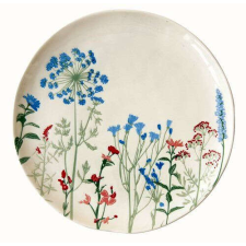 Easy Life Design Porcelán lapostányér 26cm, Mille Fleurs Blue tányér és evőeszköz