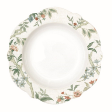 Easy Life Design Porcelán mélytányér 23cm, Zen Garden White tányér és evőeszköz