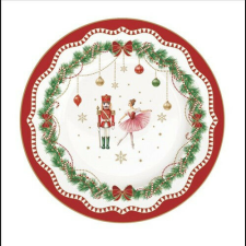 Easy Life-Nuova Porcelán desszerttányér 19cm, Magie de Noel tányér és evőeszköz