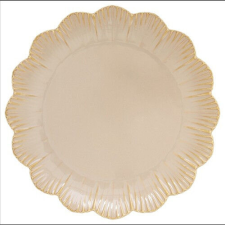 Easy Life-Nuova Porcelán lapostányér 26cm, Fleuri terracotta tányér és evőeszköz